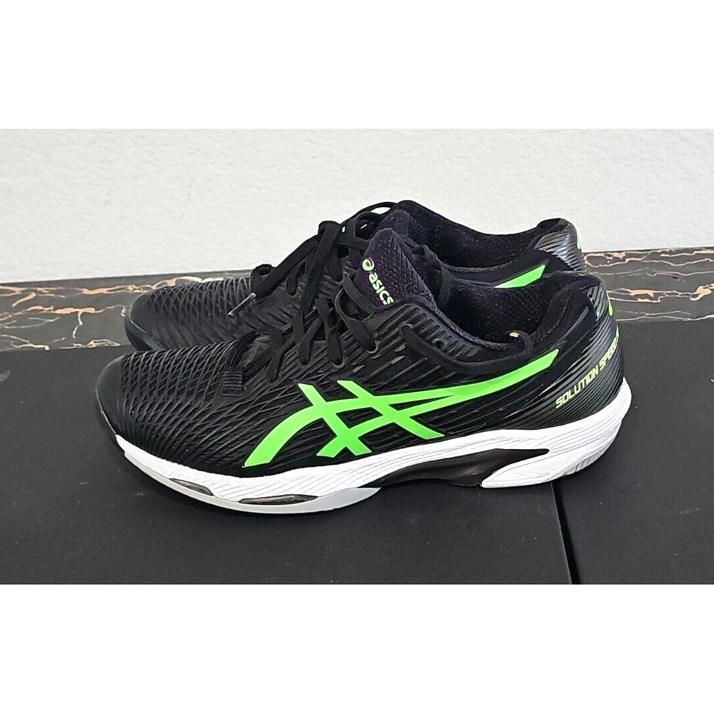 Asics Solution Speed FF  Men's‎ Size 7 Tennis Shoes  Black/Green